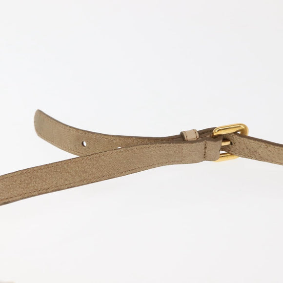 PRADA Shoulder Bag Nylon Leather Beige Auth ep11013