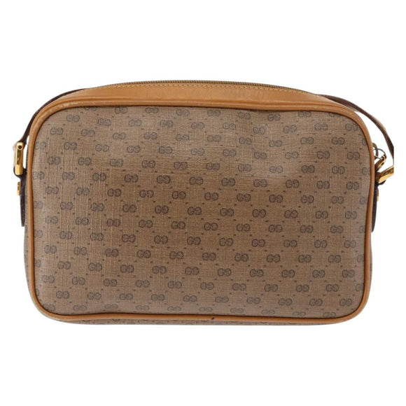 GUCCI Micro GG Supreme Shoulder Bag PVC Beige Gold 007 904 0095 Auth ep11014