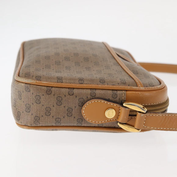 GUCCI Micro GG Supreme Shoulder Bag PVC Beige Gold 007 904 0095 Auth ep11014