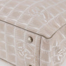 CHANEL New Wave Tote Bag Canvas Pink Silver CC Auth ep11016-10