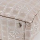 CHANEL New Wave Tote Bag Canvas Pink Silver CC Auth ep11016-12