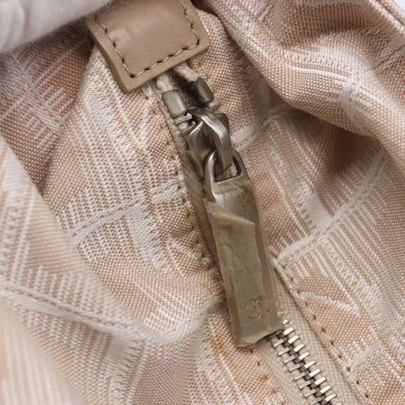 CHANEL New Wave Tote Bag Canvas Pink Silver CC Auth ep11016