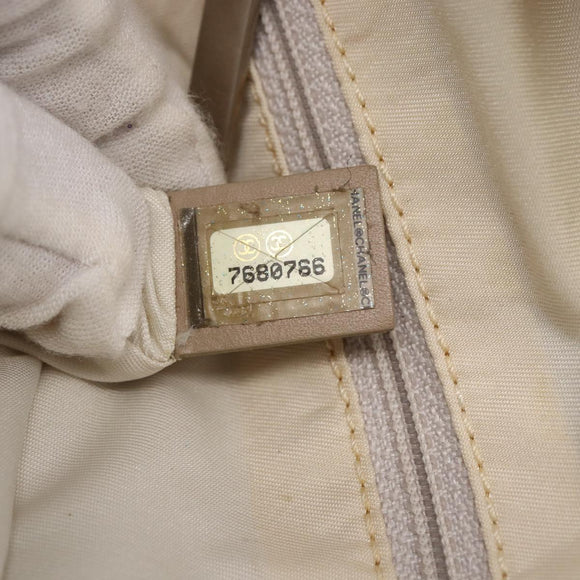 CHANEL New Wave Tote Bag Canvas Pink Silver CC Auth ep11016