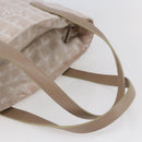 CHANEL New Wave Tote Bag Canvas Pink Silver CC Auth ep11016-7