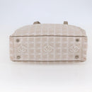 CHANEL New Wave Tote Bag Canvas Pink Silver CC Auth ep11016-9