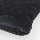 GUCCI GG Canvas Shoulder Bag Black Silver 145857 Auth ep11019-9