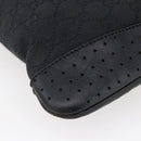 GUCCI GG Canvas Shoulder Bag Black Silver 145857 Auth ep11019-14