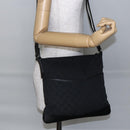 GUCCI GG Canvas Shoulder Bag Black Silver 145857 Auth ep11019-22