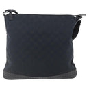 GUCCI GG Canvas Shoulder Bag Black Silver 145857 Auth ep11019-2