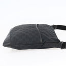 GUCCI GG Canvas Shoulder Bag Black Silver 145857 Auth ep11019-4