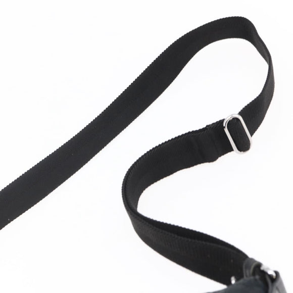 GUCCI GG Canvas Shoulder Bag Black Silver 145857 Auth ep11019