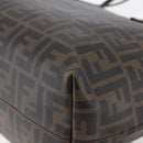FENDI Zucca Canvas Tote Bag PVC Black Brown Auth ep11020-16