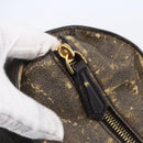 FENDI Zucca Canvas Tote Bag PVC Black Brown Auth ep11020-9