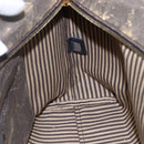 FENDI Zucca Canvas Tote Bag PVC Black Brown Auth ep11020-19