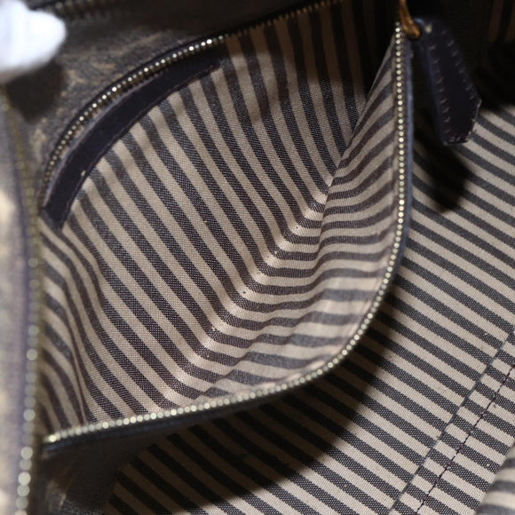 FENDI Zucca Canvas Tote Bag PVC Black Brown Auth ep11020