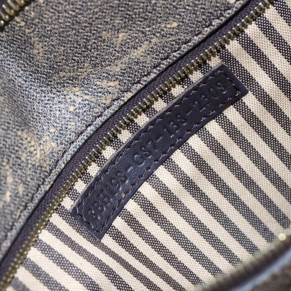 FENDI Zucca Canvas Tote Bag PVC Black Brown Auth ep11020