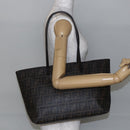 FENDI Zucca Canvas Tote Bag PVC Black Brown Auth ep11020-21