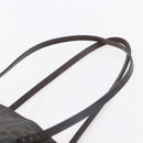FENDI Zucca Canvas Tote Bag PVC Black Brown Auth ep11020-14