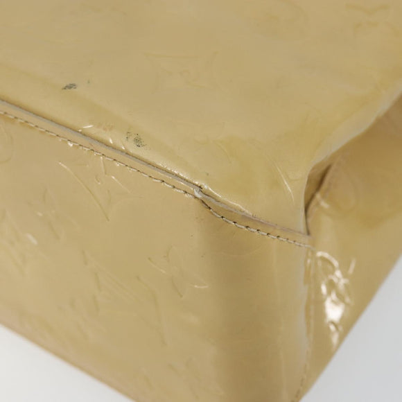 LOUIS VUITTON Monogram Vernis Reade PM Hand Bag Beige M91334 LV Auth ep11022