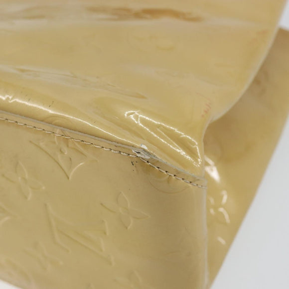 LOUIS VUITTON Monogram Vernis Reade PM Hand Bag Beige M91334 LV Auth ep11022