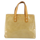 LOUIS VUITTON Monogram Vernis Reade PM Hand Bag Beige M91334 LV Auth ep11022-13