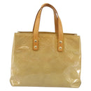 LOUIS VUITTON Monogram Vernis Reade PM Hand Bag Beige M91334 LV Auth ep11022-2