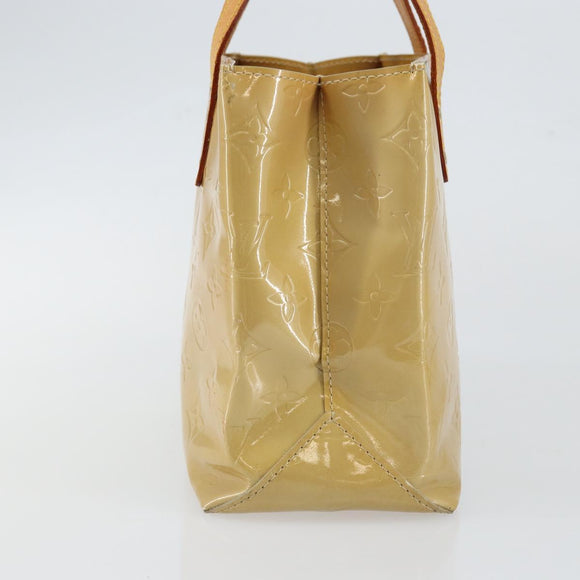 LOUIS VUITTON Monogram Vernis Reade PM Hand Bag Beige M91334 LV Auth ep11022