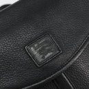 Burberrys Shoulder Bag Leather Black Gold Auth ep11023-10
