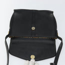 Burberrys Shoulder Bag Leather Black Gold Auth ep11023-11