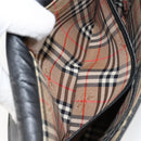 Burberrys Shoulder Bag Leather Black Gold Auth ep11023-19