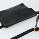 Burberrys Shoulder Bag Leather Black Gold Auth ep11023-6