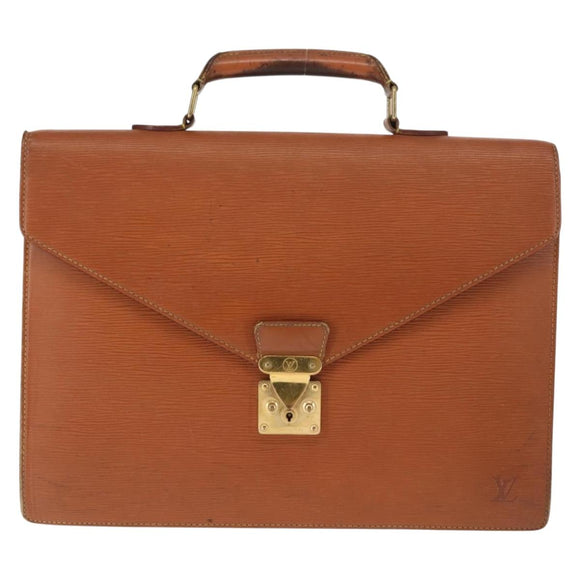 LOUIS VUITTON Epi Serviette Conseiller Briefcase Brown M54423 LV Auth ep11024
