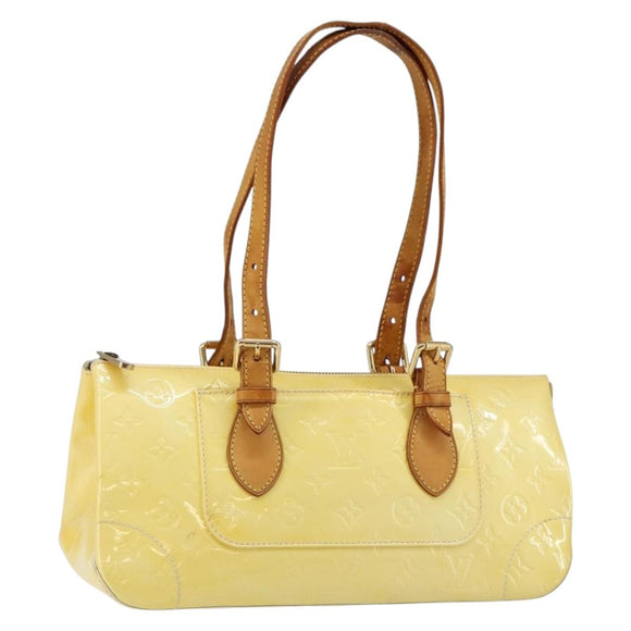 LOUIS VUITTON Monogram Vernis Rosewood Avenue Hand Bag Perle M93508 Auth ep11026