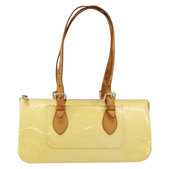 LOUIS VUITTON Monogram Vernis Rosewood Avenue Hand Bag Perle M93508 Auth ep11026