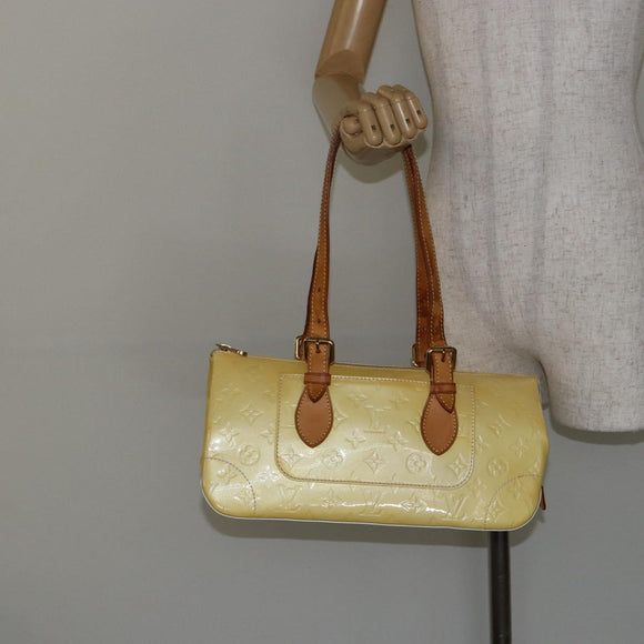 LOUIS VUITTON Monogram Vernis Rosewood Avenue Hand Bag Perle M93508 Auth ep11026