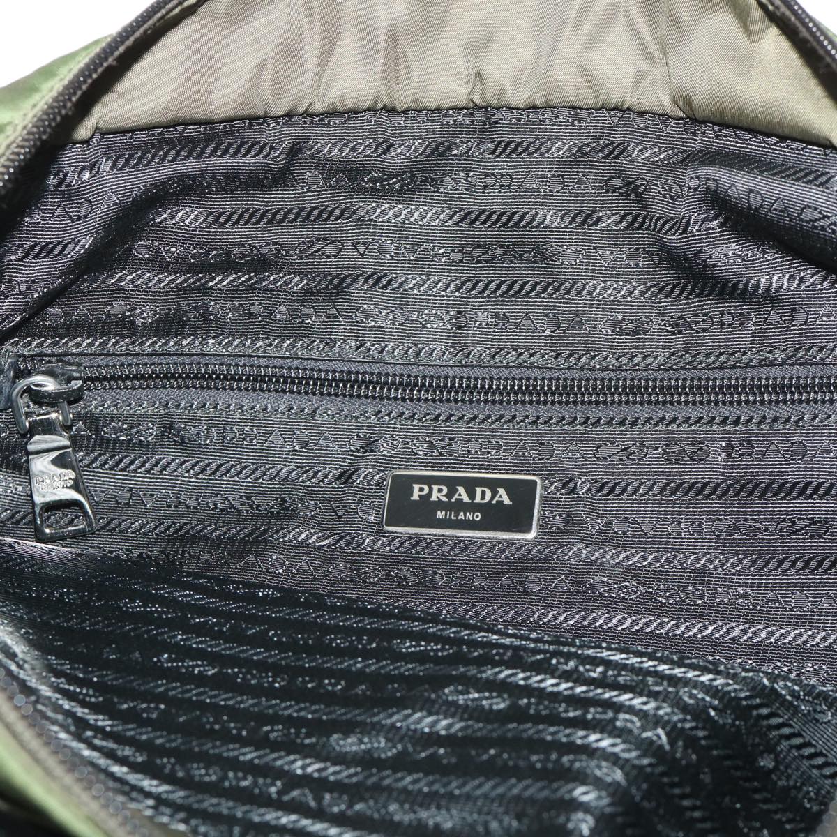 PRADA Hand Bag Nylon 2way Shoulder Bag Green Auth ep1103