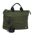 PRADA Hand Bag Nylon 2way Shoulder Bag Green Auth ep1103-1