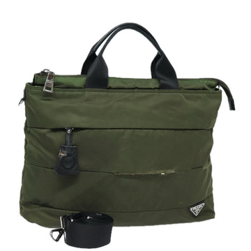 PRADA Hand Bag Nylon 2way Shoulder Bag Green Auth ep1103