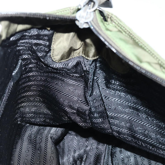 PRADA Hand Bag Nylon 2way Shoulder Bag Green Auth ep1103