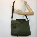 PRADA Hand Bag Nylon 2way Shoulder Bag Green Auth ep1103-29