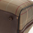 Burberrys Nova Check Boston Bag Canvas Beige Auth ep11031-16