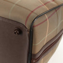 Burberrys Nova Check Boston Bag Canvas Beige Auth ep11031-18