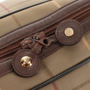 Burberrys Nova Check Boston Bag Canvas Beige Auth ep11031-11