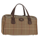 Burberrys Nova Check Boston Bag Canvas Beige Auth ep11031-1