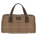Burberrys Nova Check Boston Bag Canvas Beige Auth ep11031-13