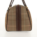 Burberrys Nova Check Boston Bag Canvas Beige Auth ep11031-4