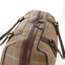 Burberrys Nova Check Boston Bag Canvas Beige Auth ep11031-7