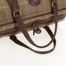 Burberrys Nova Check Boston Bag Canvas Beige Auth ep11031-8