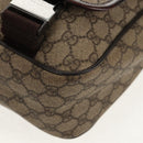 GUCCI GG Supreme Shoulder Bag PVC Leather Beige Brown Auth ep11034-16