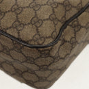GUCCI GG Supreme Shoulder Bag PVC Leather Beige Brown Auth ep11034-18